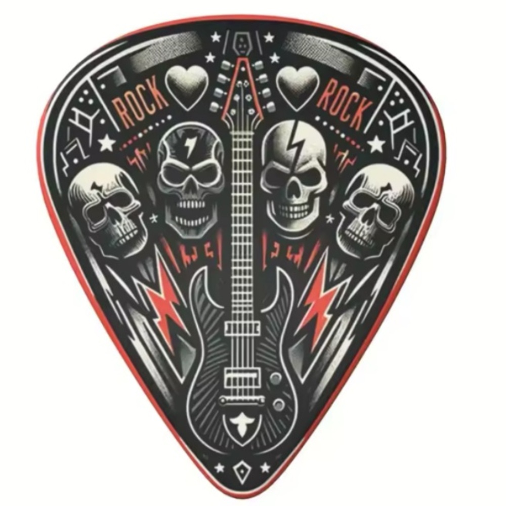 Black and Red Guitar Picks